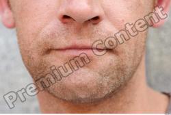 Mouth Man White Athletic Bearded